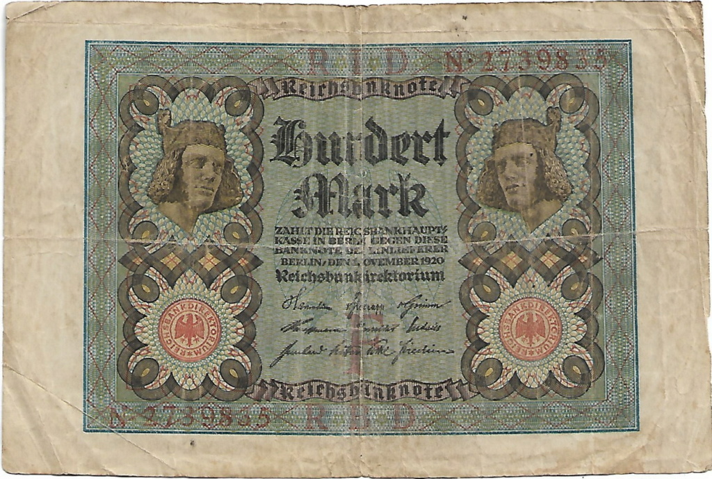 100 Marcos Alemania 1920  30-06-33