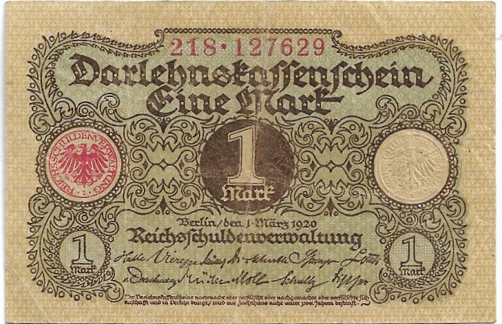 1 Marco Alemania 1920 31-08-10