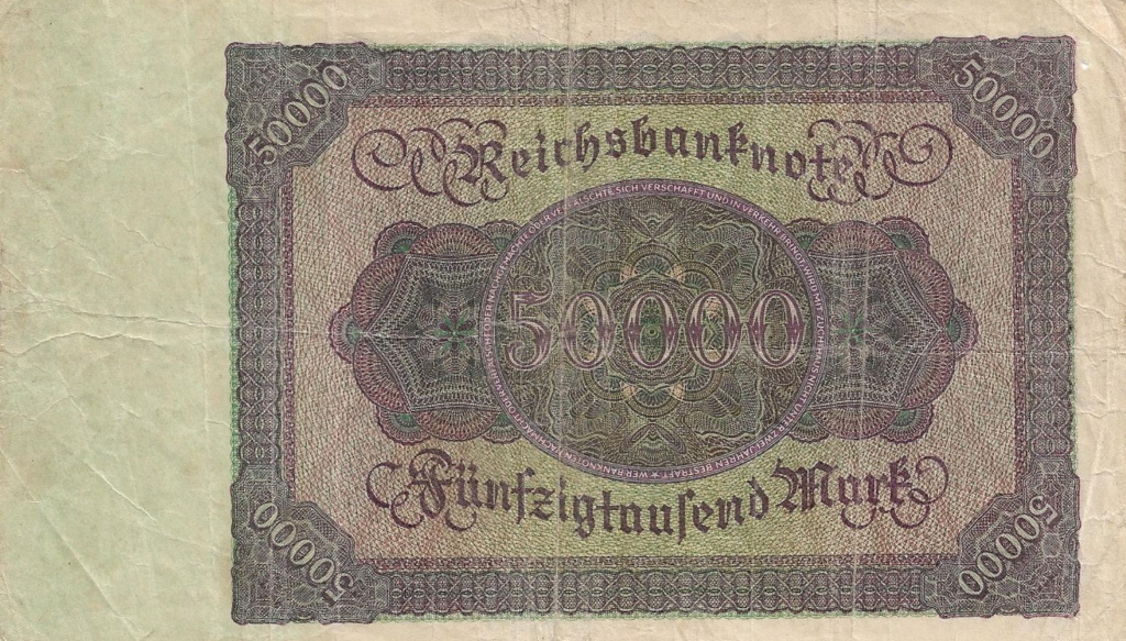 50 000 Marcos 1920 Alemania Reichsbanknote 50000_13