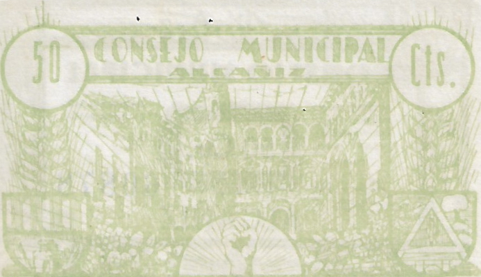 50 Céntimos 1937  Alcañiz (Guerra Civil) 50_cen17