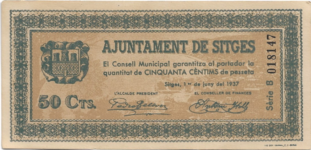 50 Céntimos - 1937 - Sitges - Guerra Civil España 50_cen20