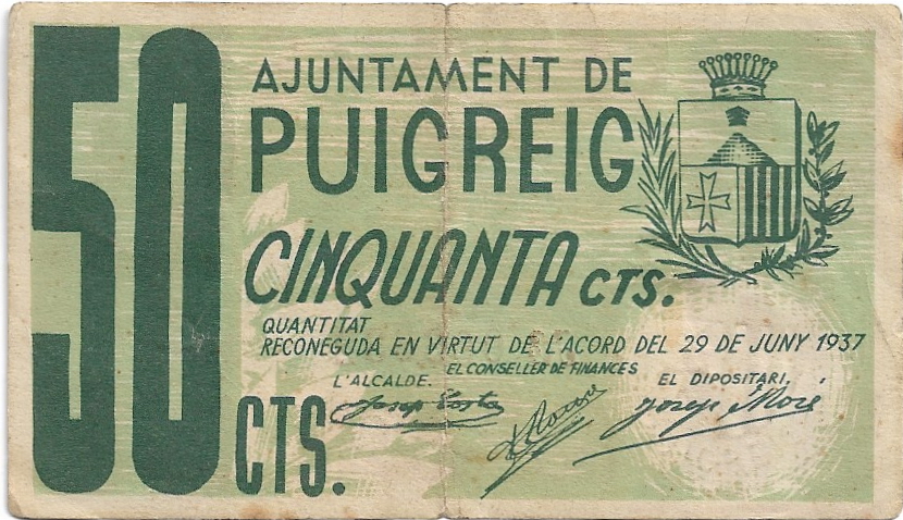 50 Céntimos 1937 Puigreig (Guerra Civil) 50_cen30