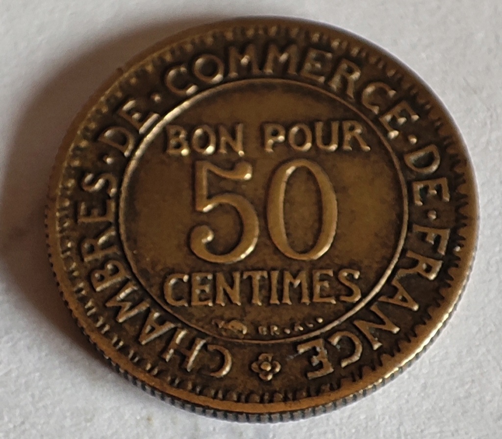 50 Céntimos 1924 Francia - Chamaras de Comercio 50_cen64