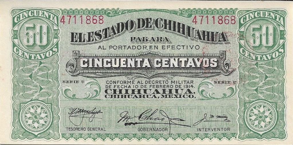 50 Centavos 1915 - México - Estado de Chihuahua 50_cen68