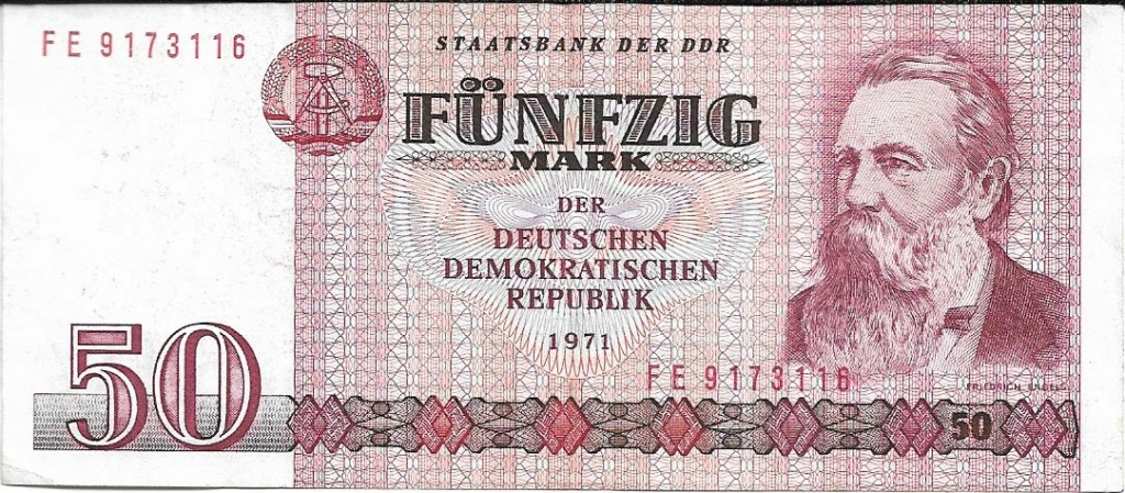 50 Mark 1971 - República Democrática Alemana (Alemania)  50_mar14