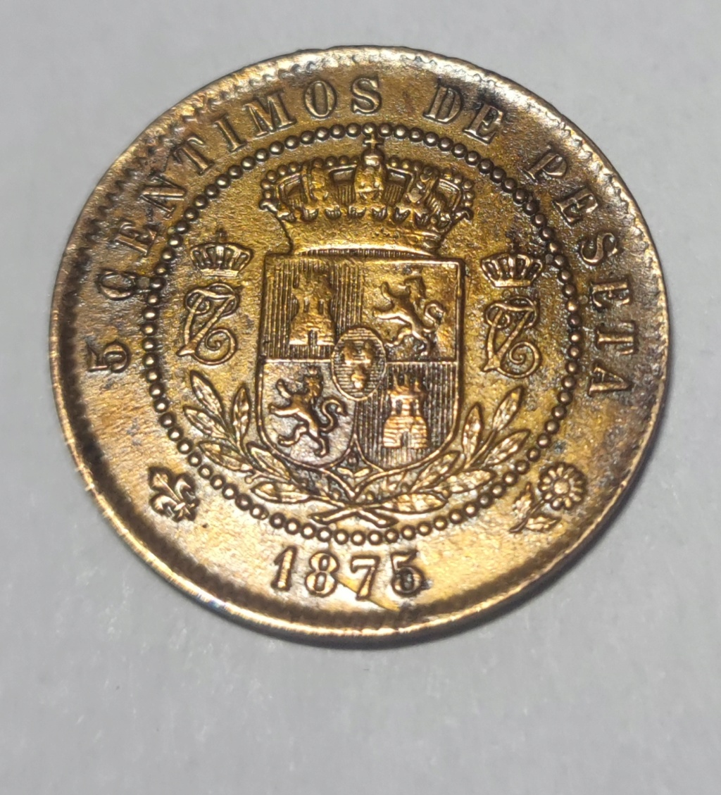 5 Céntimos 1875 España Carlos VII El Pretendiente 5_cent31