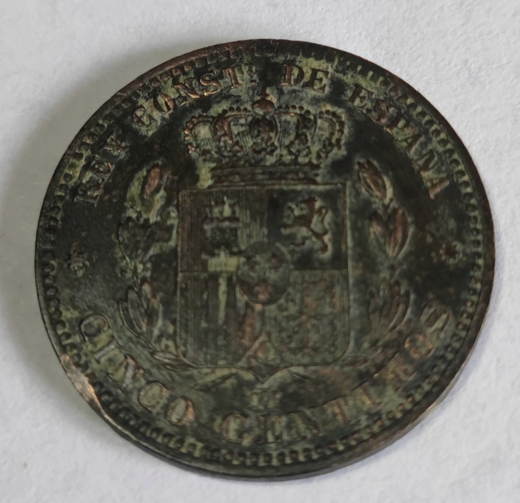 5 Céntimos 1877 España Alfonso XII 5_cent33