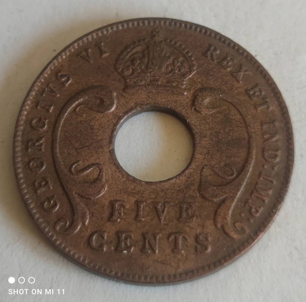 5 Centavos 1941 África Oriental Británica - Jorge VI 5_cent42