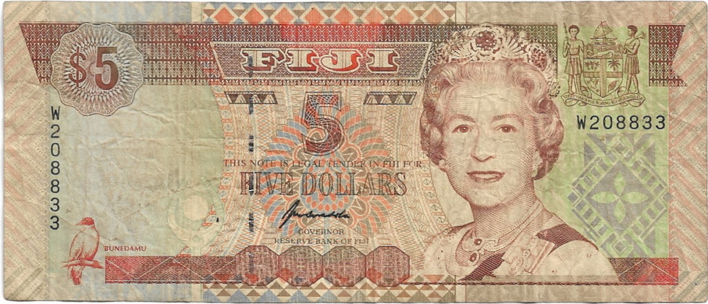 5 Dólares 1998 Fiji - Elizabeth II 5_dola13