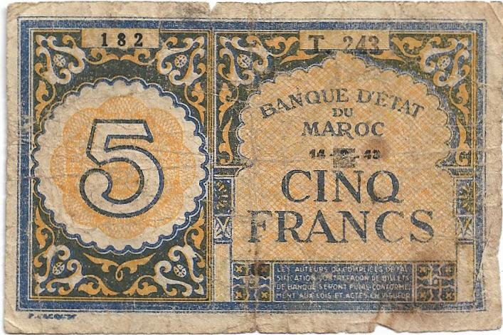 5 Francos 1943-1944 Marruecos 5_fran22