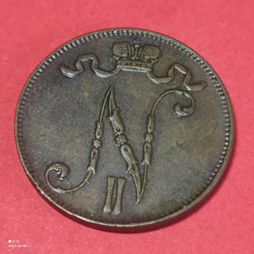 5 Penniä 1915 Finlandia - Zar Nicolas II 5_penn10