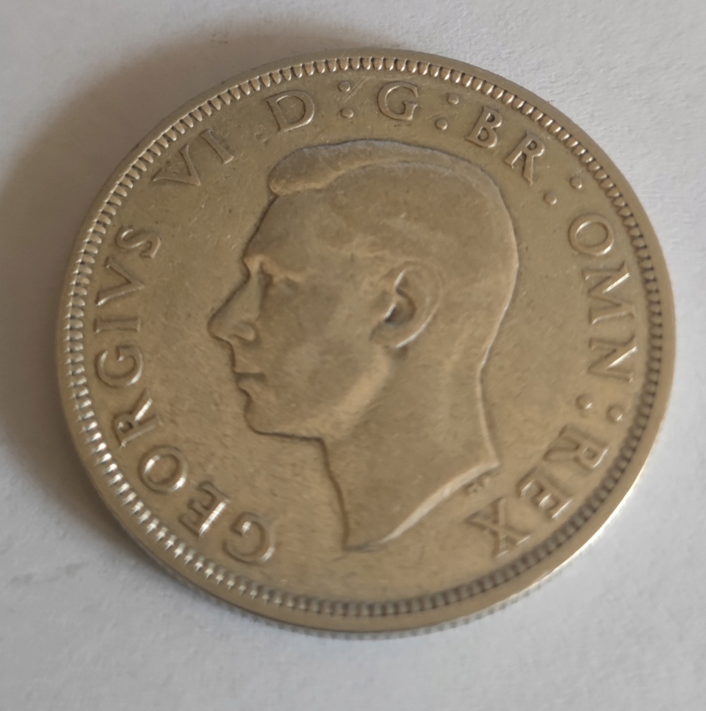 Reino Unido ½ corona 1941 Tipo Primero Media_11