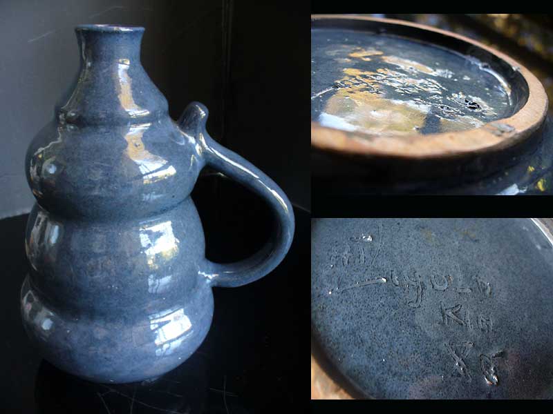 Blue jug - marked with letters "AT" and more markings Blueju11