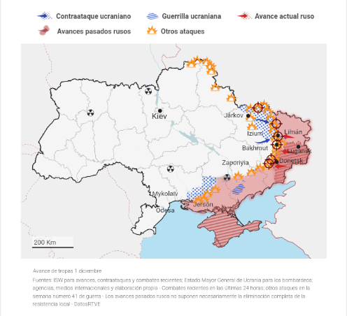 Hoy, día 282 de la guerra: Rusia reposiciona tropas y "probablemente" logística en Jersón Scree152