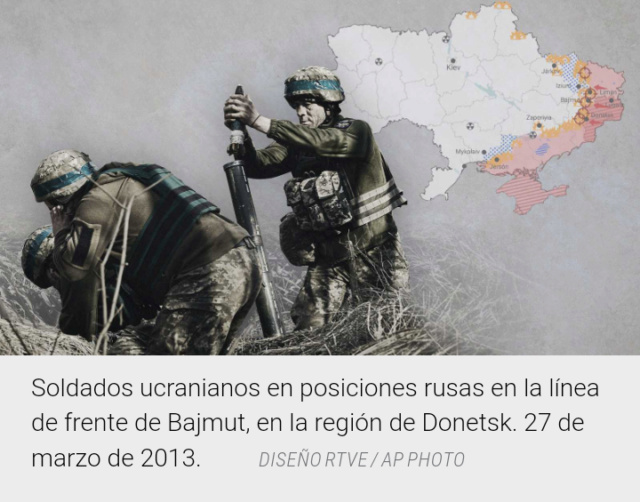 Miércoles 5 de abril, día 405 de la guerra: Rusia avanza también al sur de Bajmut y Kiev pide a sus ciudadanos que abandonen los territorios ocupados Scree196