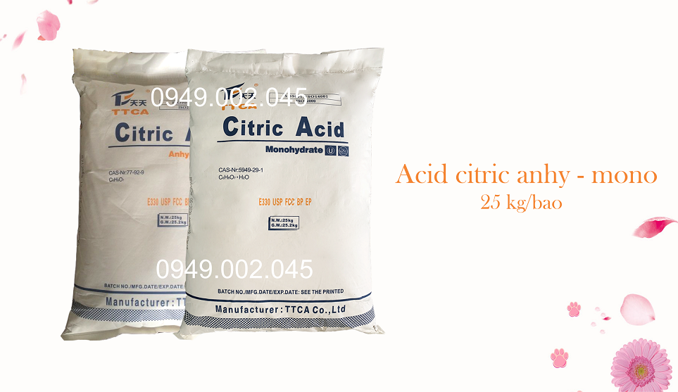 Acid citric giúp điều chỉnh pH nước ao nuôi Acid_c11