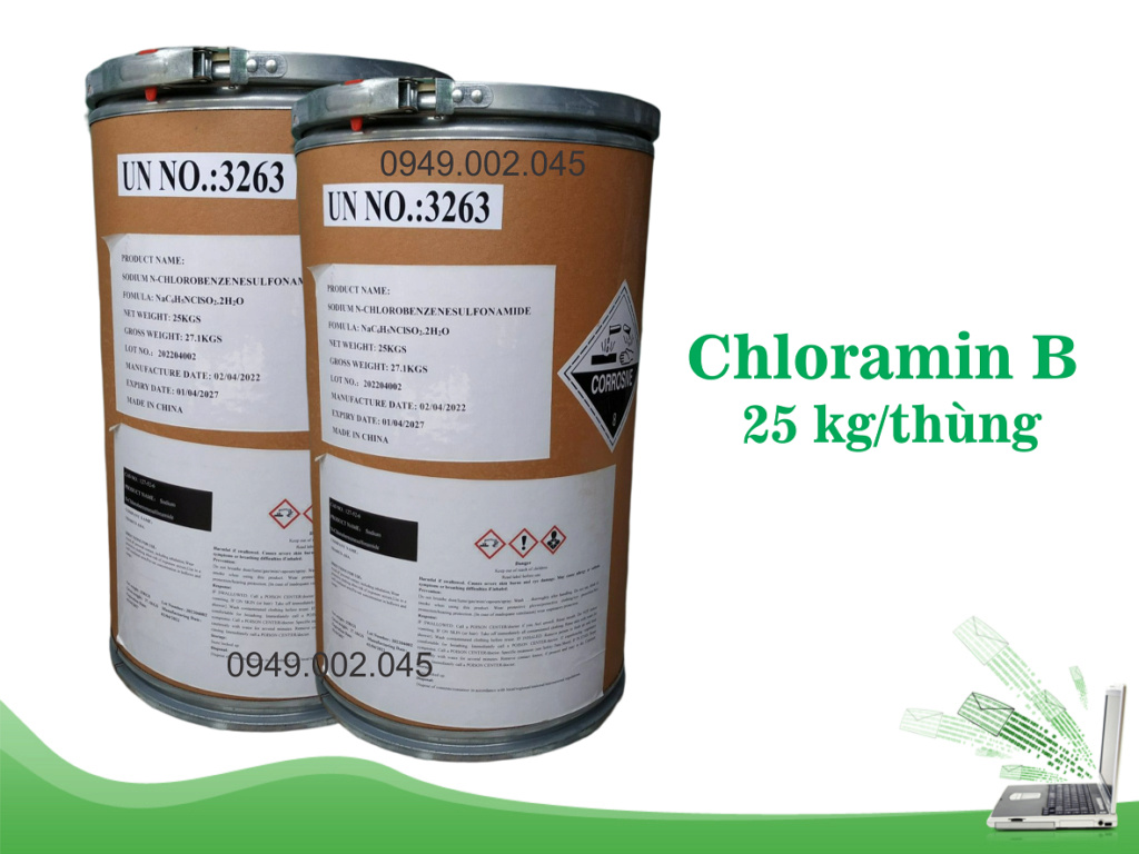 CHLORAMIN B - Diệt khuẩn nước, khử trùng dụng cụ trong ao nuôi Chlora11