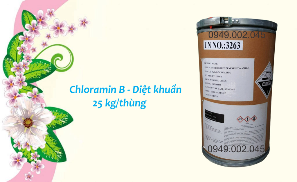 CHLORAMIN B - Diệt khuẩn nước, khử trùng dụng cụ trong ao nuôi Chlora12