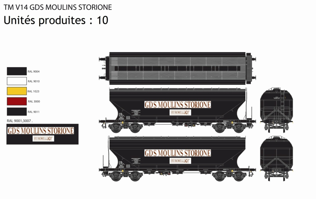 wagon céréalier à bogies Train Modèle Tm_v1410