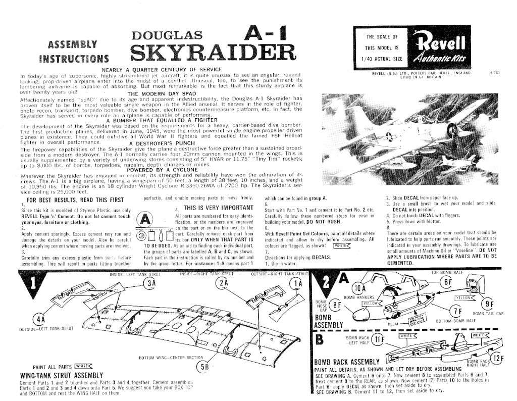[REVELL] DOUGLAS A-1 SKYRAIDER 1/40ème Réf H 261 Img_0217