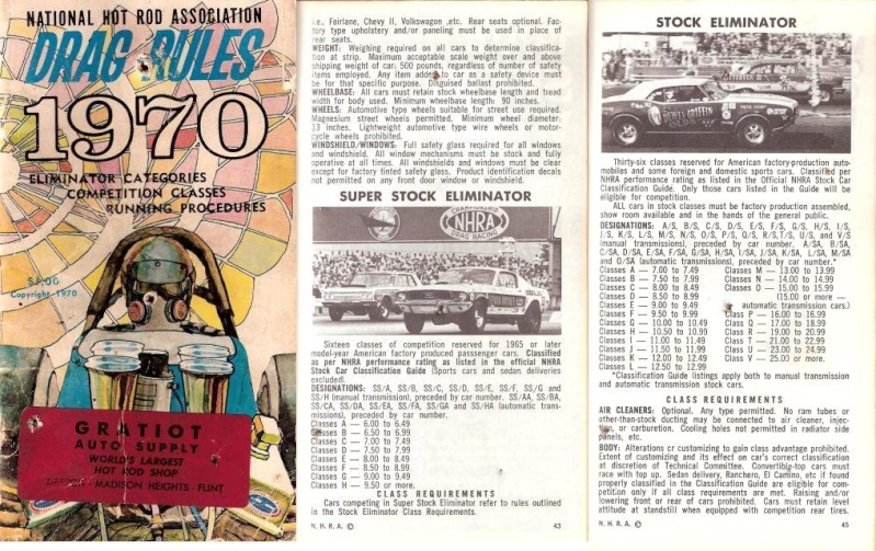  NHRA Stock & Super Stock class 1965 a 1973  70nhra10