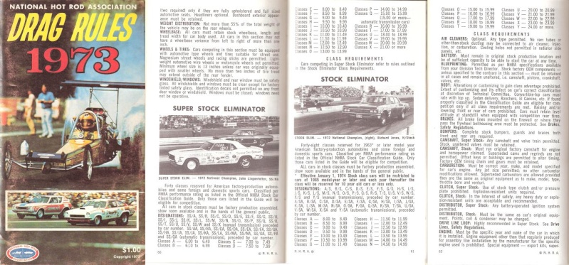  NHRA Stock & Super Stock class 1965 a 1973  73nhra10
