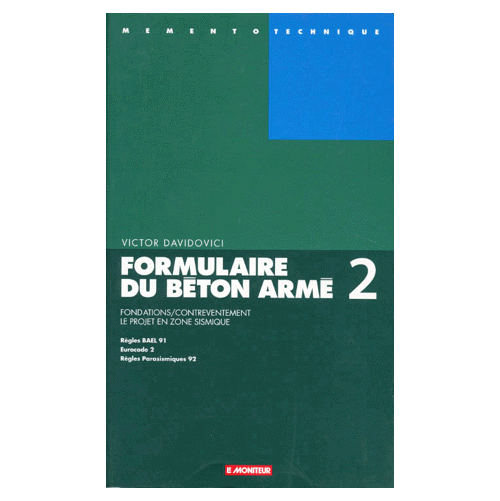 Livre  Formulaire du Bton Arm - Volume 1 & 2  de Victor Davidovici Fba210