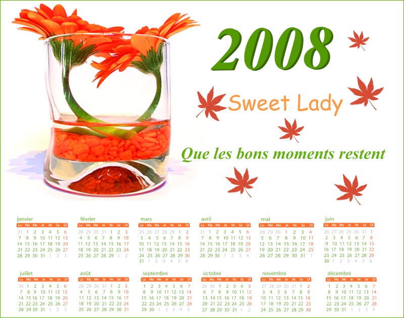 Calendrier 2008 Sweet110
