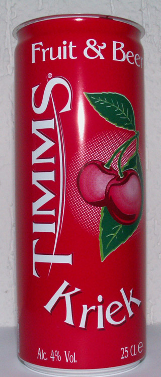 New cans of Timms Kriek Be-tim10