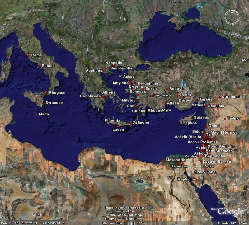 Google Earth a l'époque de la bible Bible10