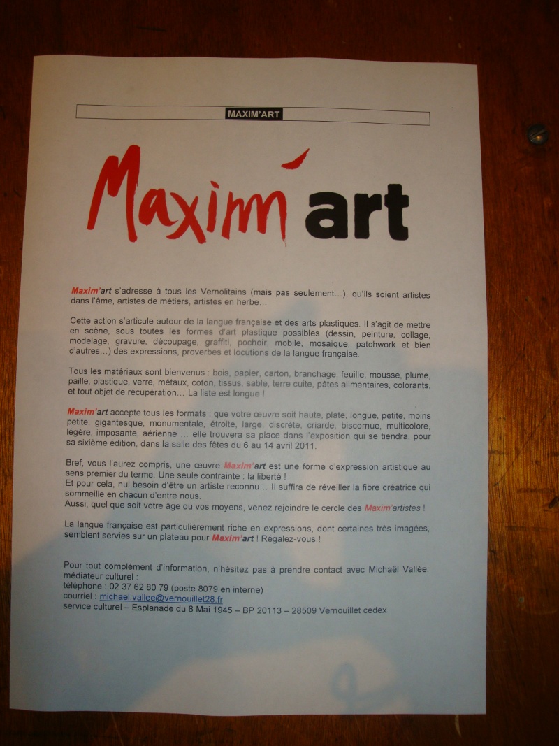 Vernissage de l'Expo."Maxim'ART" le 6/04/11Vernouillet(28) Dsc01112