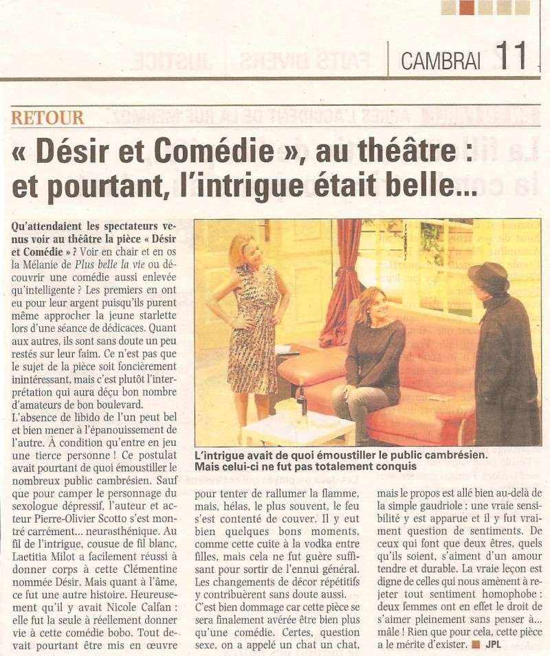 pièce Désir et Comédie au théâtre de Cambrai  Articl10