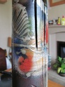 Raku glaze studio cylinder vase - Menandros Papadopolous 00613