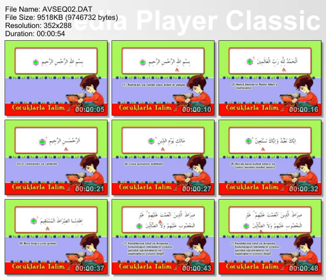 Çocuklar için Kur'an Talimi VCD (2011) indir Avseq011