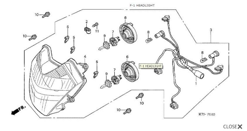 Headlight Reflector - 2 Additional Light Sockets Silver11