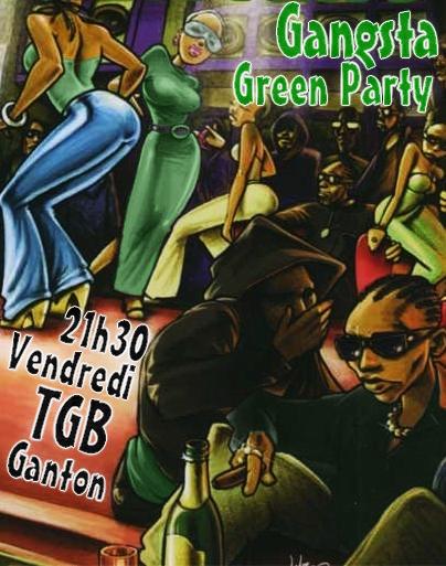 Distribution de flyers "Gangsta Green Party" en ville Gangst10