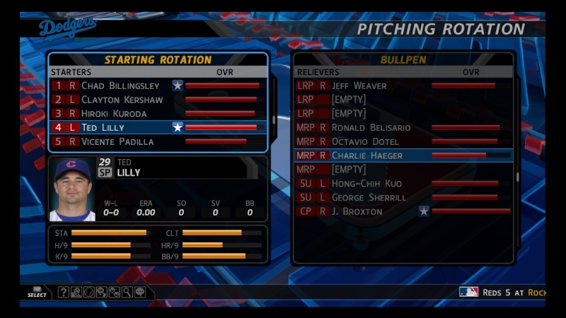ROTATIONS and STARTING LINEUPS Dodger10