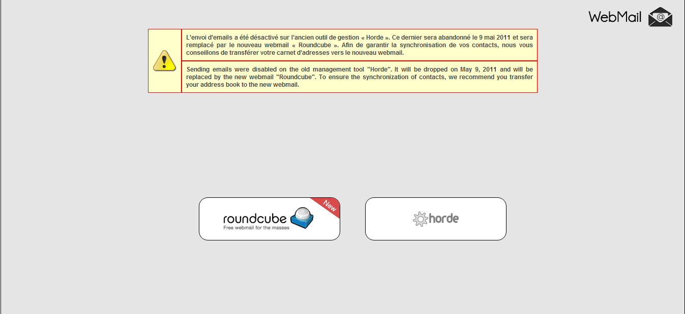 webmail - Aun no recibo correos en el webmail de mi nombre de dominio personalizado : porque & solución. Horde110