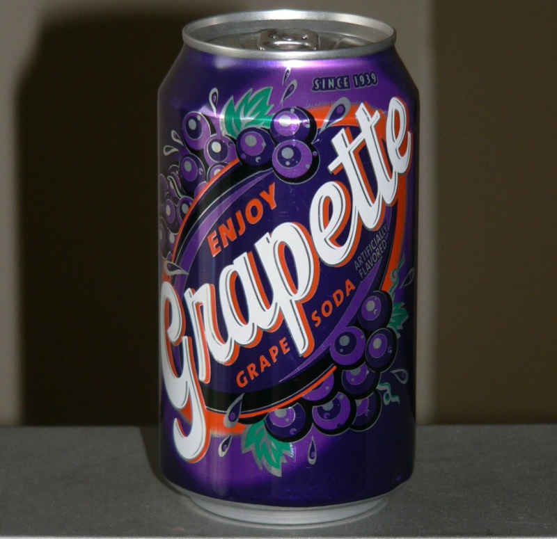 Grapette disponible en canettes.... Aux États-Unis! Can-gr10
