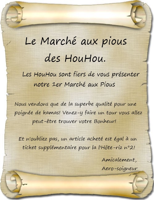 [Event] Le Marché aux pious des HouHou! Parche16