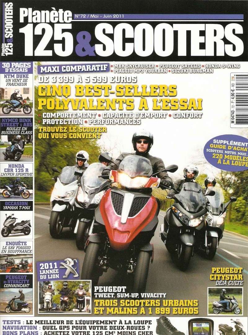 Planète 125 & Scooters - un article sur le SAV de Piaggio - Scooters GT 3 roues support de l'article Planat10
