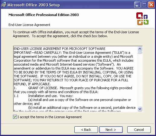 Bộ cài Microsoft Office 2003 full 2310