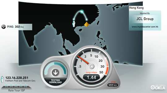 Kiểm tra tốc độ Internet không cần phần mềm Speedt12