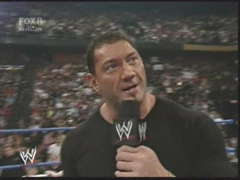 Batista parle de sa victoire et de l'annonce du Gm de Raw à Extreme Rules. Batzes12
