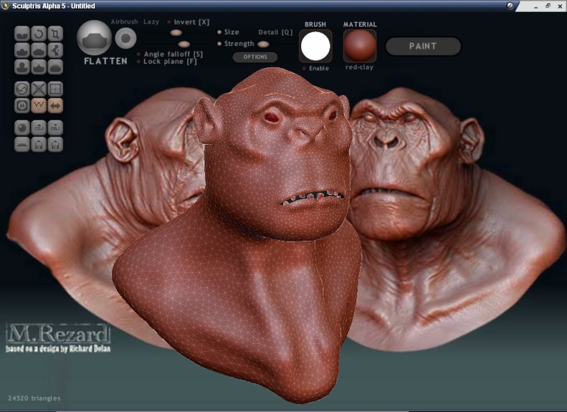 Sculptris vs Zbrush Ape-st12