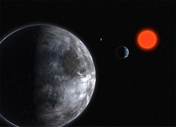 Première exoplanète habitable : Gliese 581d révélée par des climatologues Gliese10