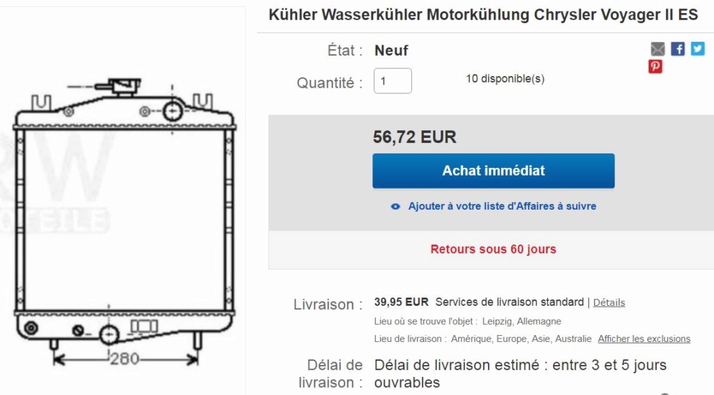 Radiateur pour s1 Captur92