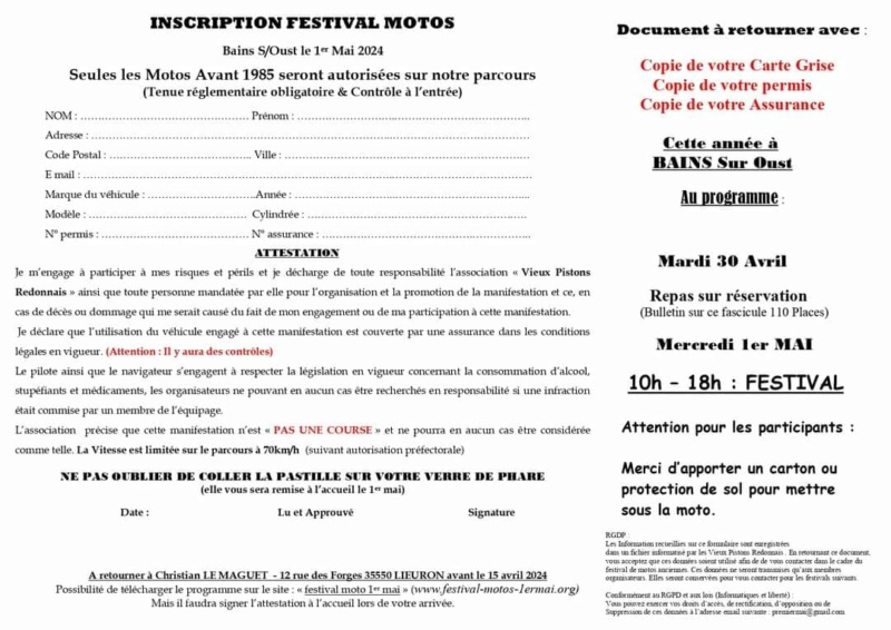 1 mai 2024 festival de moto anciennes à Bain sur oust 35 Bain_s11