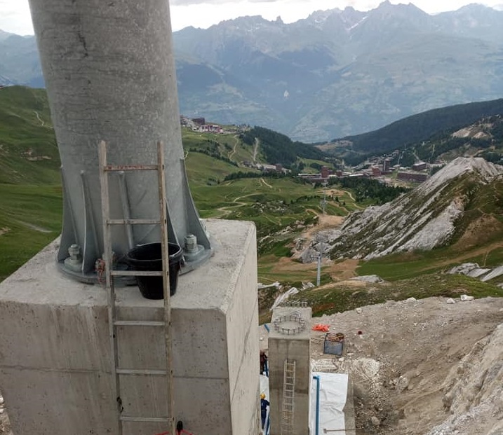 Construction télésiège débrayable TSD6 Lovatière | La Plagne 22660610