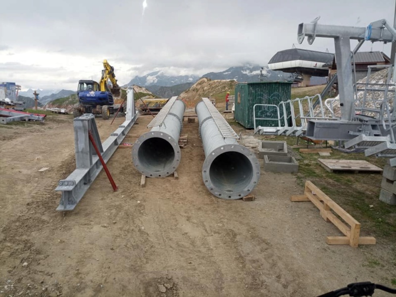 Construction télésiège débrayable TSD6 Lovatière | La Plagne 22699810